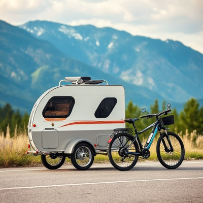 Mini caravane Famille pour velo